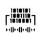 binary code genetic information glyph icon vector illustration