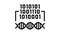 binary code genetic information line icon animation