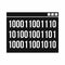 Binary code icon, simple style