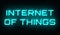 Binary code with the words Internet of things in the center