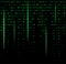 Binary code zero one matrix green background beautiful banner wa