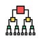 binary decision diagram color icon vector illustration