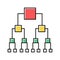 binary decision diagram color icon vector illustration