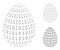 Binary digital abstract egg Composition Icon of Uneven Elements