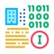 Binary information icon vector outline illustration