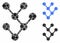 Binary tree Composition Icon of Round Dots