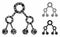 Binary tree Mosaic Icon of Irregular Elements