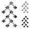 Binary tree Mosaic Icon of Uneven Elements