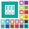 Binders solid square flat multi colored icons