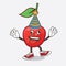 Bing Cherry cartoon mascot character as funny clown