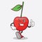 Bing Cherry cartoon mascot character making Thumbs up gesture