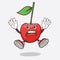 Bing Cherry cartoon mascot character with shocking gesture