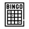 Bingo card line icon vector isolated illustration