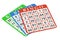 Bingo cards, 3D rendering