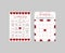 Bingo game cards for wedding reception and bridal shower