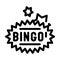 Bingo game line icon vector isolated illustration