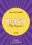 Bingo game poster with bright purple background