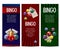 Bingo lottery lotto game vector banners set