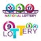 Bingo or national lottery isolated icons, balls with numbers