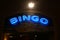 Bingo neon sign at night