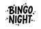 BINGO NIGHT logo with stars. Bingo game. Vector illustration lucky quote. Fortune text
