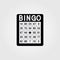 Bingo. Single flat icon on white background.