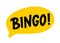 BINGO speech bubble. Bingo game. Vector illustration lucky quote. Fortune design. Speech bubble