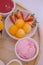 Bingsu strawberry mix Cantaloupe, food