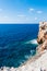 Binidali cliffs in Minorca, Balearic Islands, Spain