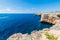 Binidali cliffs in Minorca, Spain