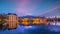 Binnenhof castle Dutch Parliament cityscape downtown skyline of  Hague in Netherlands