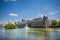 BINNENHOF HOFVIJFER DEN HAAG BLUE CLOUDY SKY