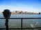 Binocular in blue sky, South Street Seaport