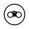 Binocular Icon in Circle line - vector iconic design