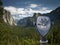 Binocular viewer at Yosemite Tunnel View, Yosemite National Park,