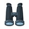 Binoculars Black Optical Device, Spy Surveillance Equipment Vector Illustration