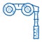 Binoculars doodle icon hand drawn illustration