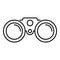 Binoculars exploration icon, outline style