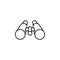 Binoculars, explore icon. Simple thin line, outline vector of Business management icons for UI and UX, website or mobile