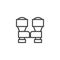 Binoculars line icon