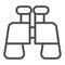 Binoculars line icon. Find or search equipment, optical binocular symbol, outline style pictogram on white background