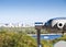 Binoculars overlooking city