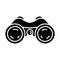 Binoculars - periscope - vision icon, vector illustration, black sign on isolated background