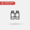 Binoculars Simple vector icon. Illustration symbol design template for web mobile UI element. Perfect color modern pictogram on