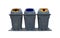 Bins Of Recycle White tbackground isolated.