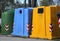 bins for waste paper collection and for the collection of used p