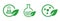 Bio chemistry biotechnology molecule herb scientific pharmacy lab flask research green leaf leaves set icon