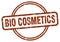 bio cosmetics stamp. bio cosmetics round vintage grunge label.