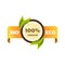 Bio or eco sticker vector sticker. Food or drink emblem.
