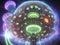 Bio-engineered Jellyfish Bioship, Generative AI Illustration
